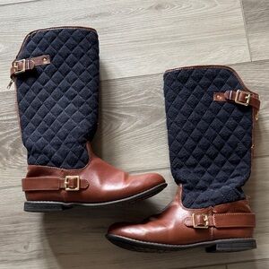 Tommy Hilfiger Brown and Navy Kids Boots
